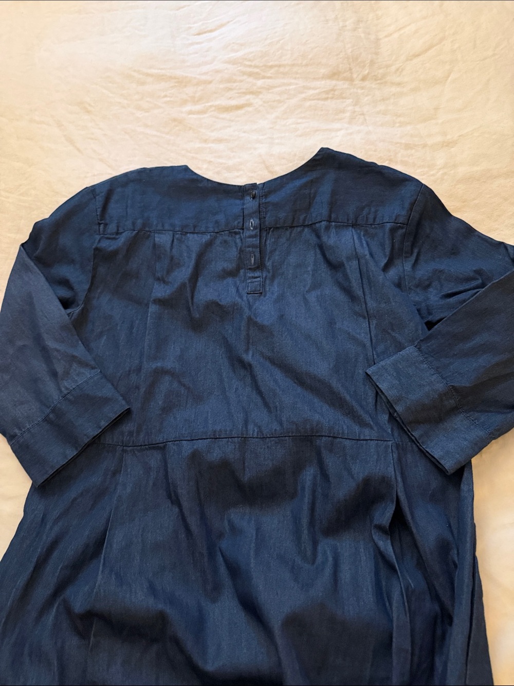 Muji Navy Blue Long Sleeve Midi Dress - Picture 10 of 12